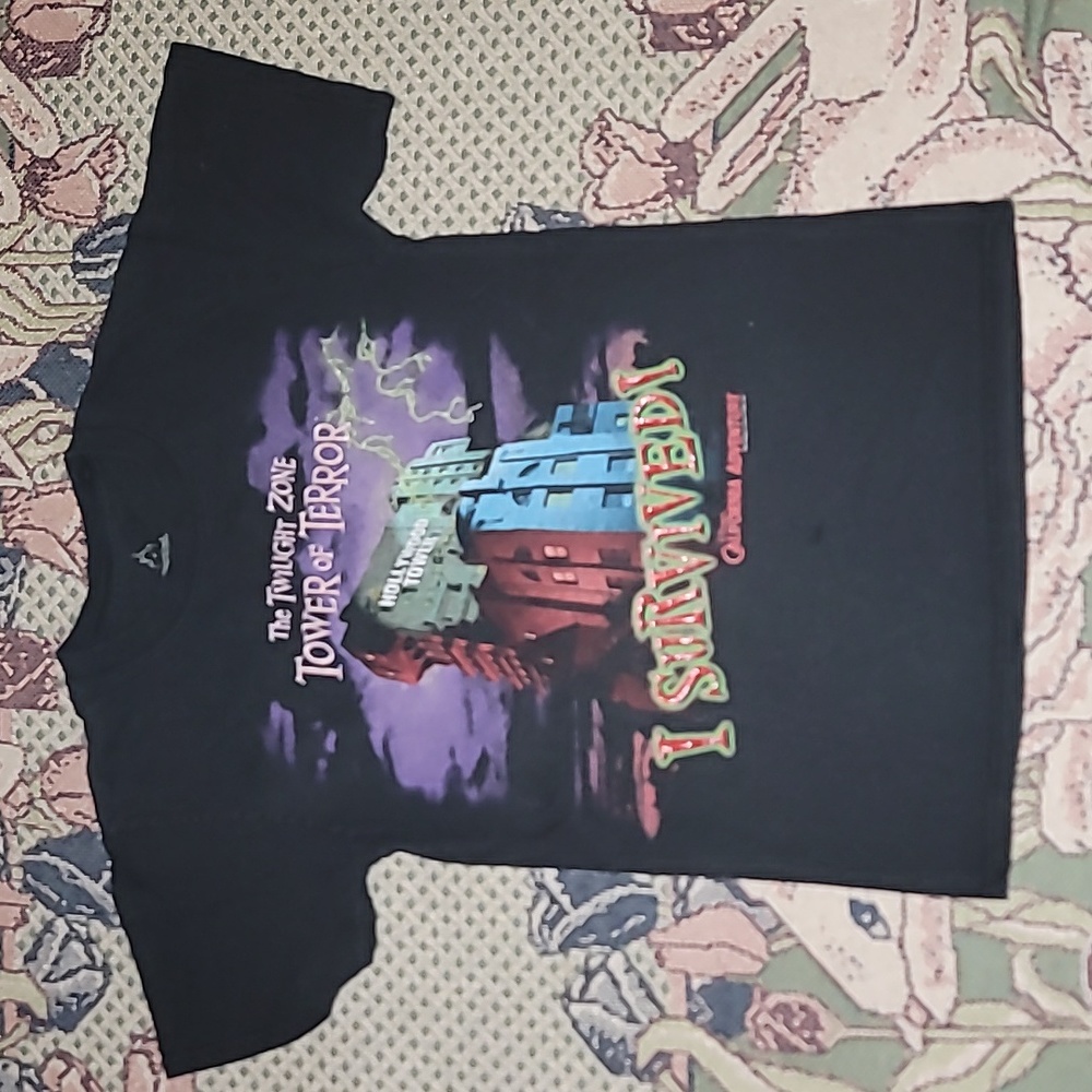 The Twilight Zone Tower of Terror Disney Graphic Tee Shirt black S/XS